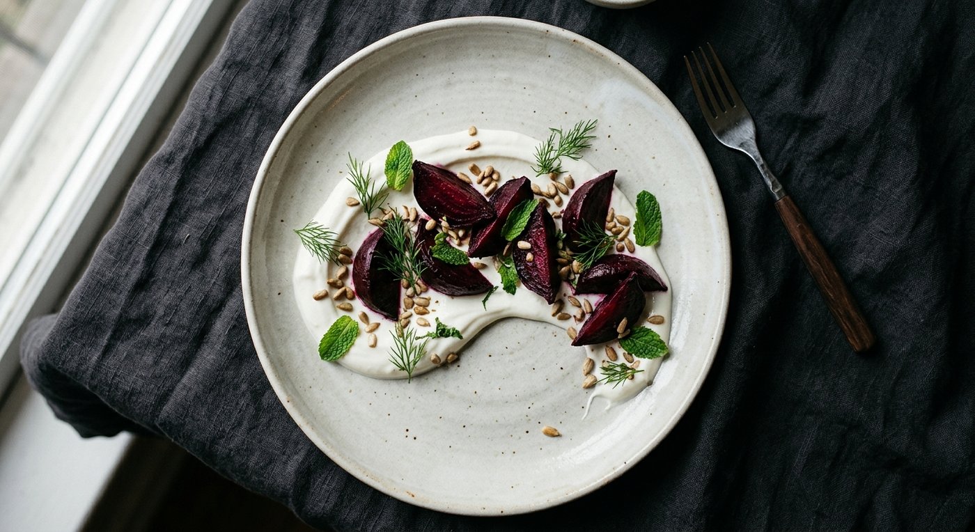 Ash-Roasted Beets with Baobab Yogurt