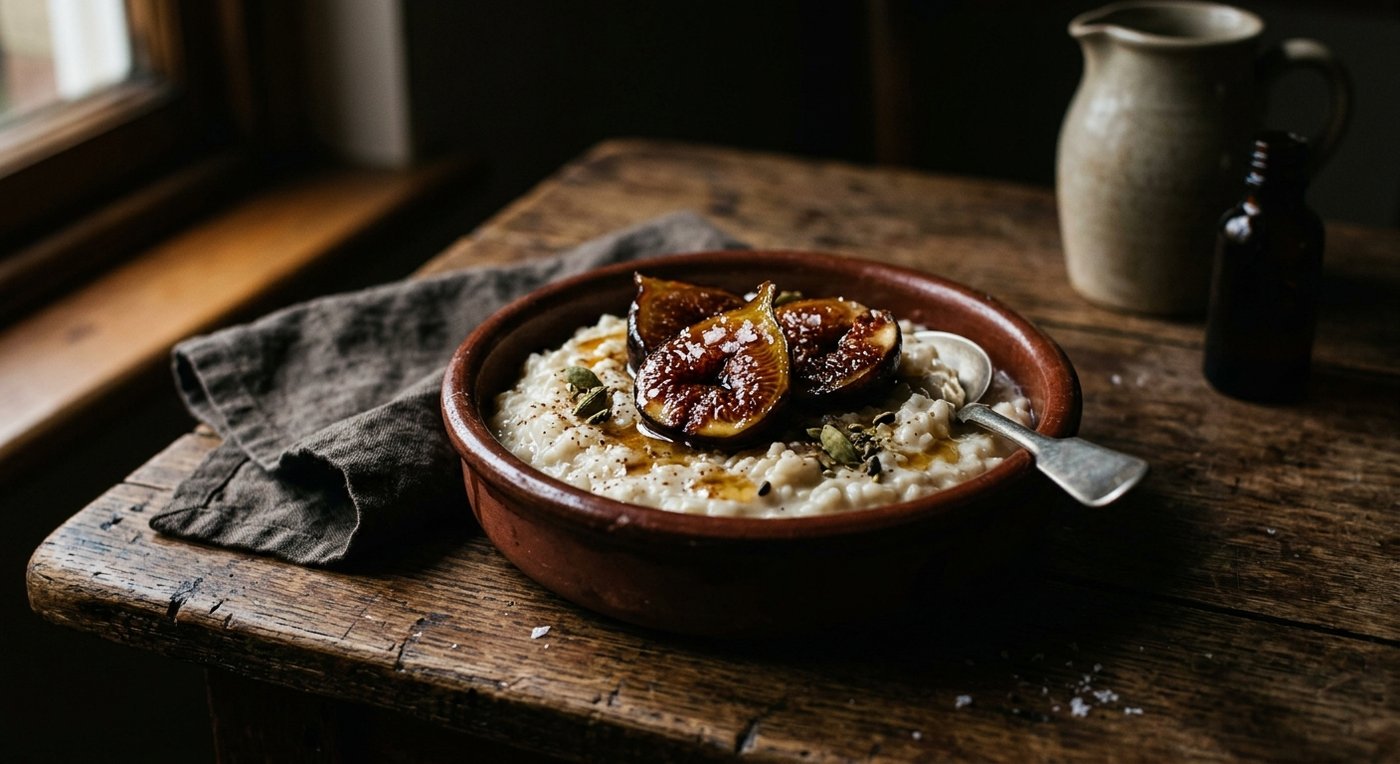 Cardamom Coconut Rice Pudding with Honeyed Figs